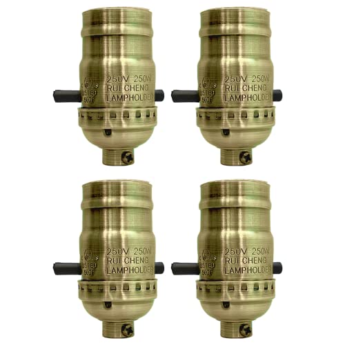 Push Through Lamp Socket for Incandescent or LED Bulbs (4 Count)