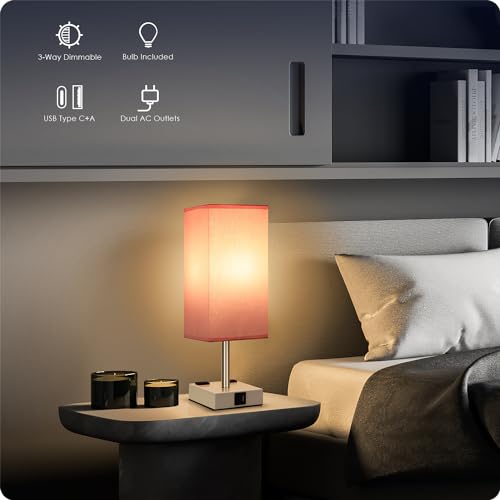 Bedside Lamp with USB Ports