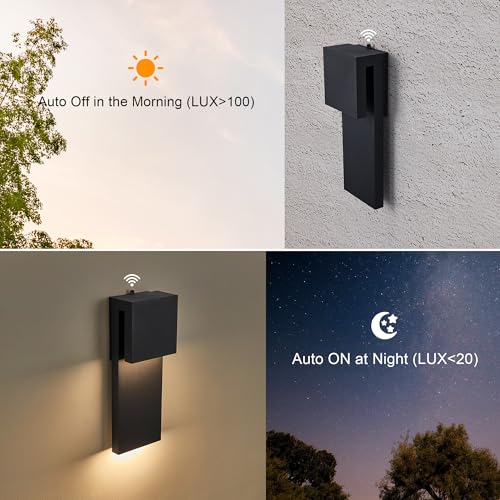 Dusk to Dawn Outdoor Wall Lights 2 Packs (2 Count)