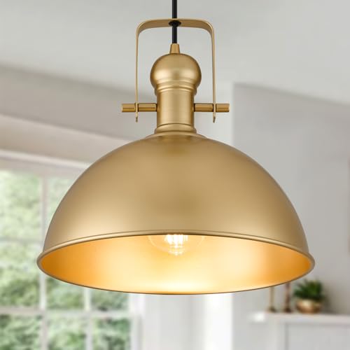 12 Inch Gold Modern Pendant Lights for Kitchen Island 3 Pack (3 Count)