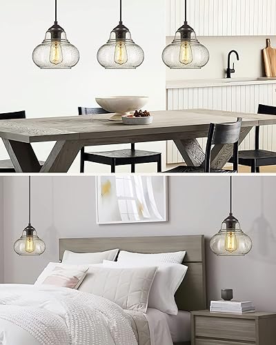 2 Pack Bubble Glass Pendant Lights (2 Count)