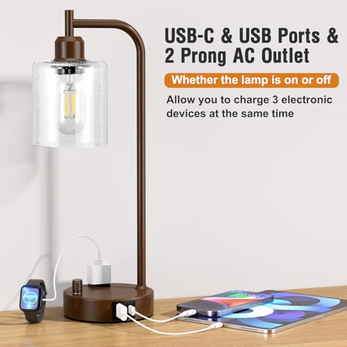 Industrial Table Lamps for Bedrooms Set of 2 (2 Count)