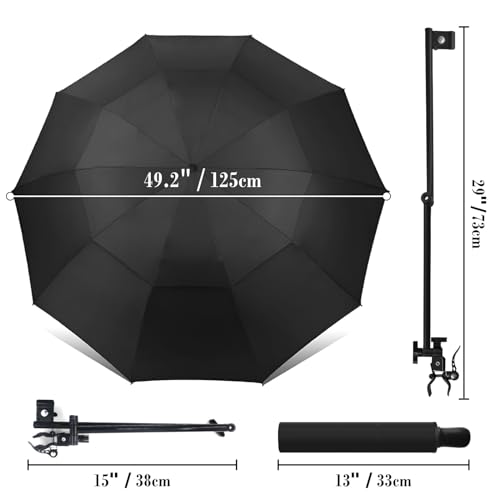 Patio Umbrellas with Adjustable Universal Clamp