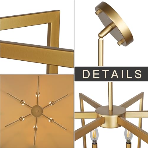6 Light Gold Pendant Light