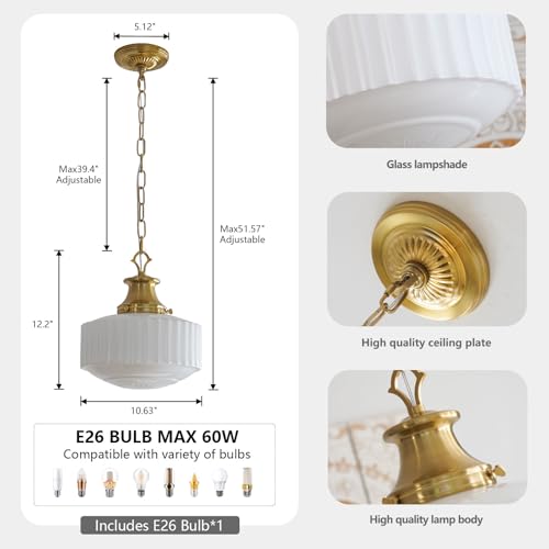 Milk Glass Pendant Light