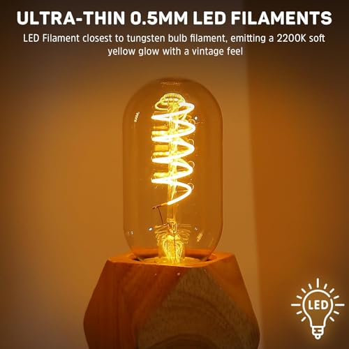 Vintage T45 Amber Edison Bulbs (4 Count)