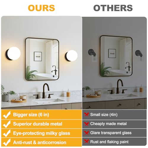 2 Pack Modern Matte Black Wall Light Fixtures (2 Count)