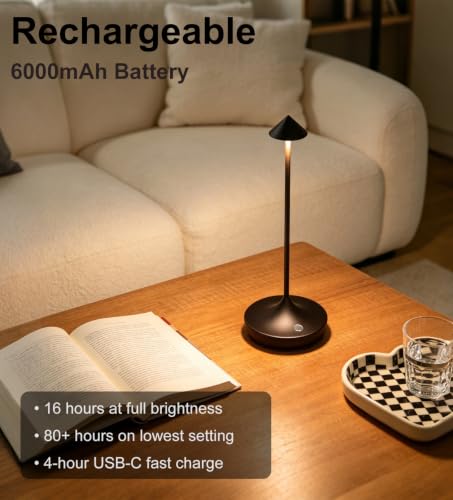 2 Pack Cordless Rechargeable LED Table Lamp (2 Count)