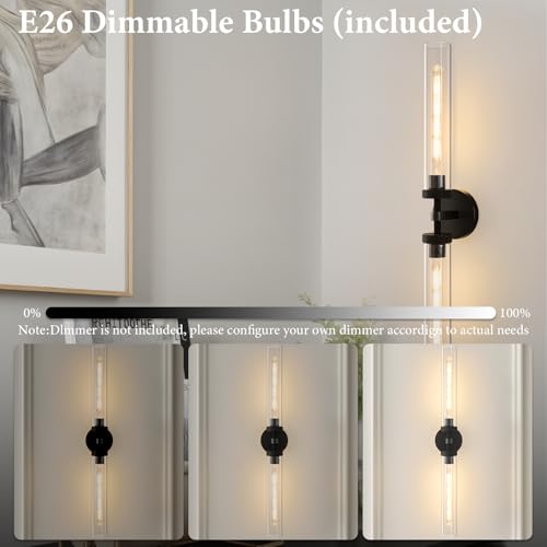 Knurled Brass Tube Wall Sconce