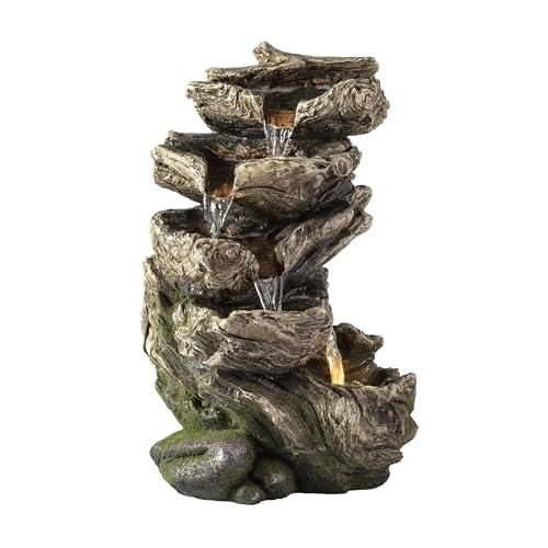 WIN1180 11" Indoor Tabletop Waterfall Fountain with LED Lights