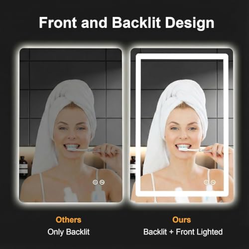 LED Bathroom Mirror with Lights (2 Count)