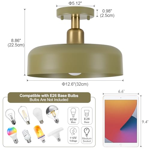 Modern Semi Flush Mount Ceiling Light Fixture