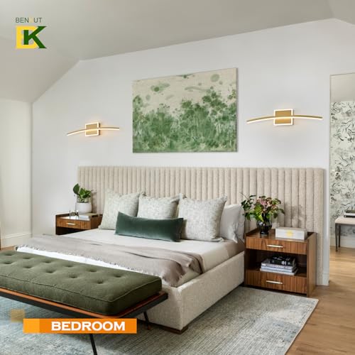 Modern LED Wall Sconce Gold Light Fixtures Over Mirror Modern Bath Wall Lighting for Bathroom