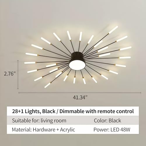41.3 Inch Modern LED Flush Mount Ceiling Light