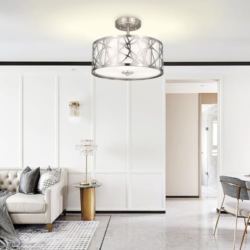 3 Light Semi Flush Mount Ceiling Light