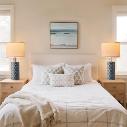 20.5" Modern Ceramic Table Lamps for Bedroom Set of 2 (2 Count)