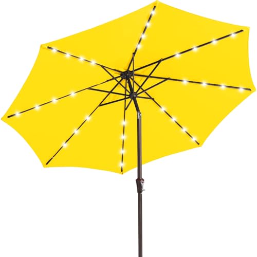 9' Patio Umbrella with Solar Lights