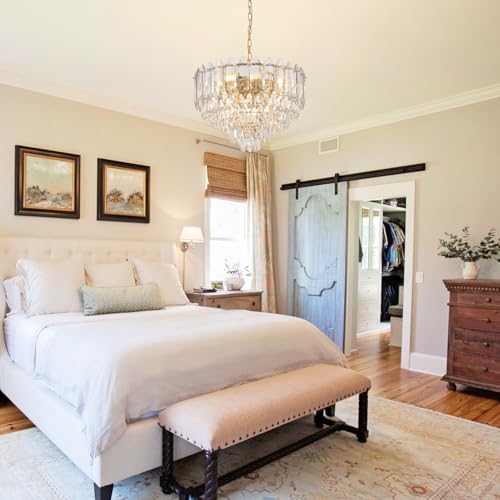 Modern Crystal Chandelier Gold 24" K9 Crystal Chandelier 6
