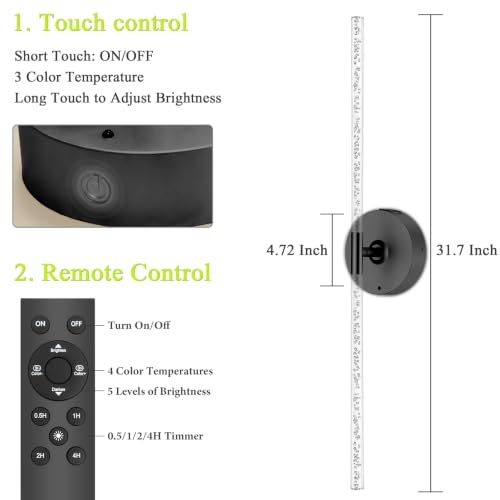 10000mAh Battery Operated Wall Sconce Lights Set of 2 (2 Count)