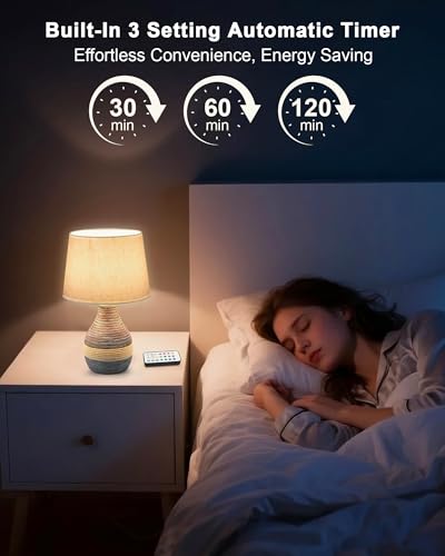 13" H Small Rechargeable Cordless Ceramic Table Lamp
