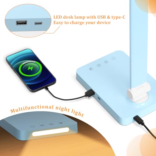 LED Desk Lamp with USB Ports