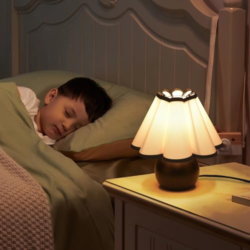Matte Black Small Touch Control Table Lamp for Bedroom