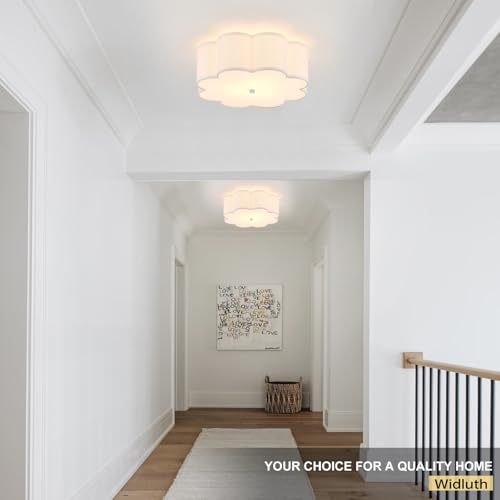 17.7" White Semi Flush Mount Ceiling Light