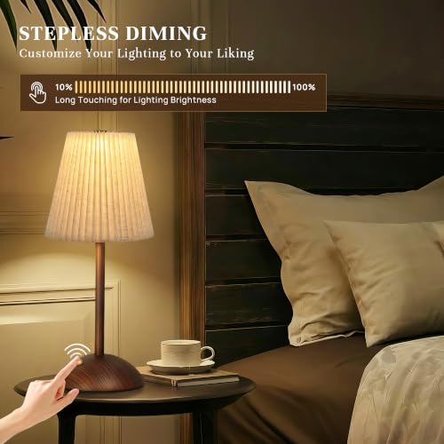 Small Vintage Cordless Table Lamp