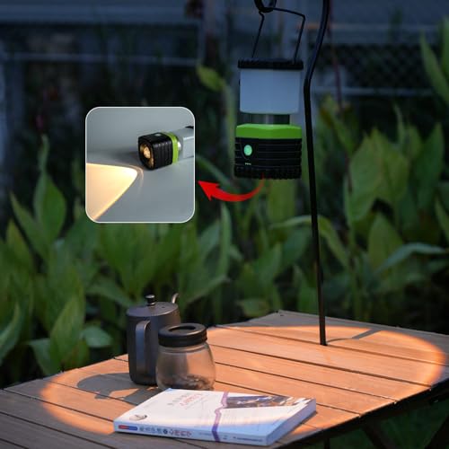 2PCS Warm LED Camping Lantern Rechargeable for Power Outages (16.8 Ounce)