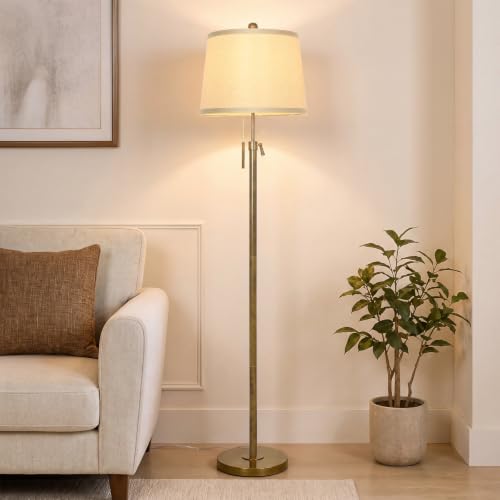 Antique Bronze Floor Lamp Adjustable Height 55 to 65" Tall 3 Brightness Way