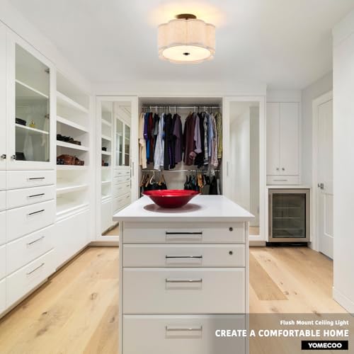 13" Black Semi Flush Mount Ceiling Light