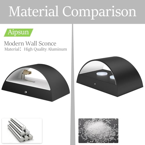 4 Pack Black Modern LED Wall Sconce Hardwired Indoor Wall Lights Up and Down Wall Mount Light for Living Room Bedroom Hallway Corridor Conservatory Warm White 3000K (4 Count)