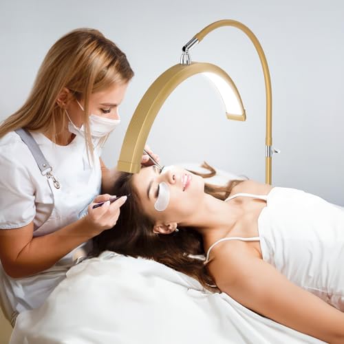 Lash Light Flexible Half Moon Light with Phone Holder for Eyelash Nail Art Tattoos Skincare