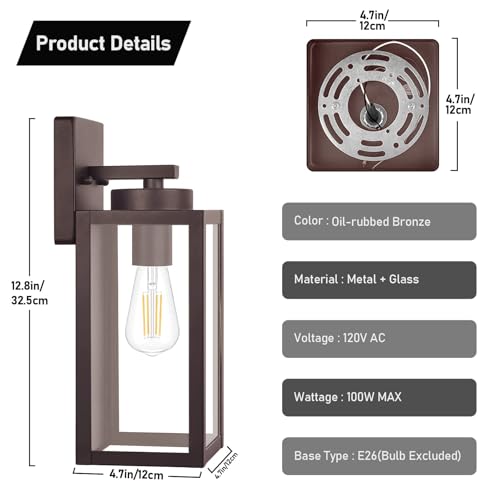 Outdoor Wall Light Fixtures (2 Count)