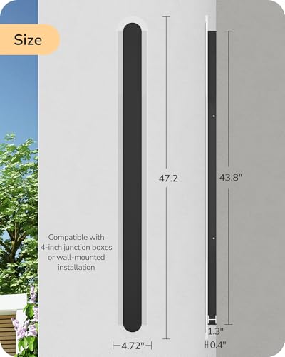 Upgraded 47.2" Modern Outdoor Wall Light (94 Count)