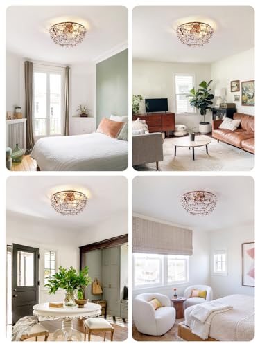 18" Flower Fandelier Ceiling Fan with Light (Flower Crystal Fandelier Ceiling Fan)