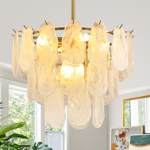 Modern Gold Cloud Glass Chandeliers