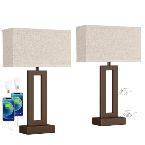Bedroom Lamps for Night Stands (2 Count)