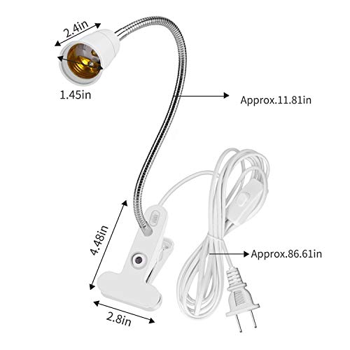 Aluminum Wire Neck Clip Light Socket (2 Count)