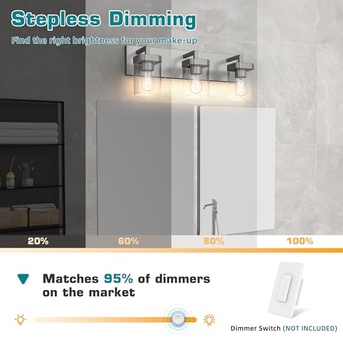 3 Light Bathroom Light Fixtures (3 Count)