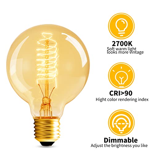G25 Globe Edison Bulbs (6 Count)