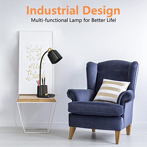 LED Desk Lamp with USB Charging Port Touch Control 3 Color Modes