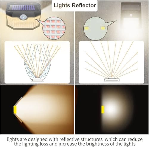 120 LED Solar Lights Outdoor Motion Sensor (4 Count)