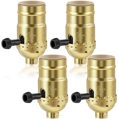 4 Pack UL Listed E26 Lamp Socket Replacement (4 Count)