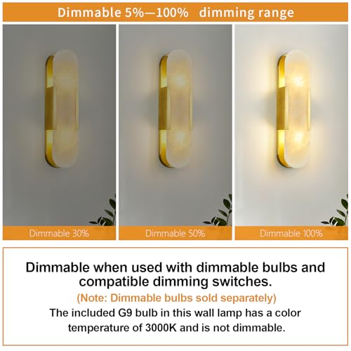 Natural Alabaster Wall Sconces Set of Two