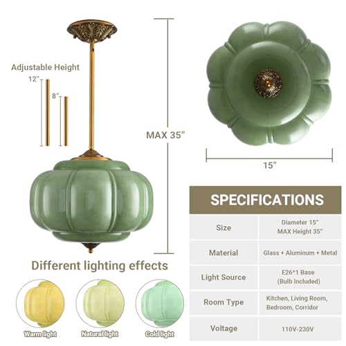 15 in Vintage Milk Glass Ceiling Light Fixture