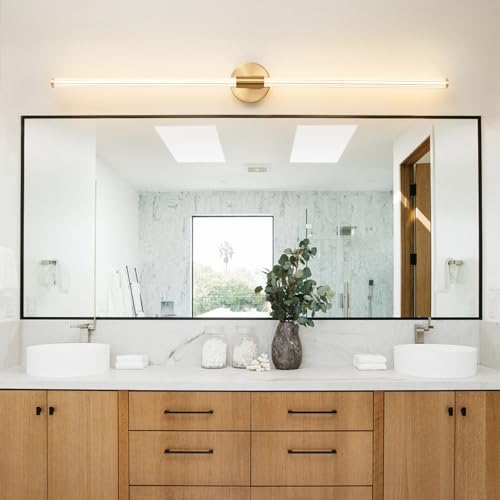 Gold Bathroom Vanity Lights 47" Long LED Vanity Light Bar