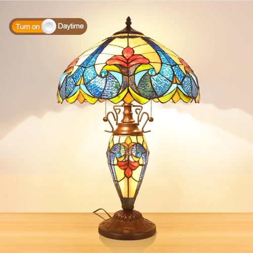 24" Tiffany Style Stained Glass Table Lamp