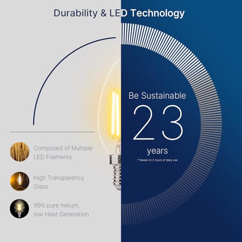 60W Equivalent LED Chandelier Light Bulbs (6 Count)