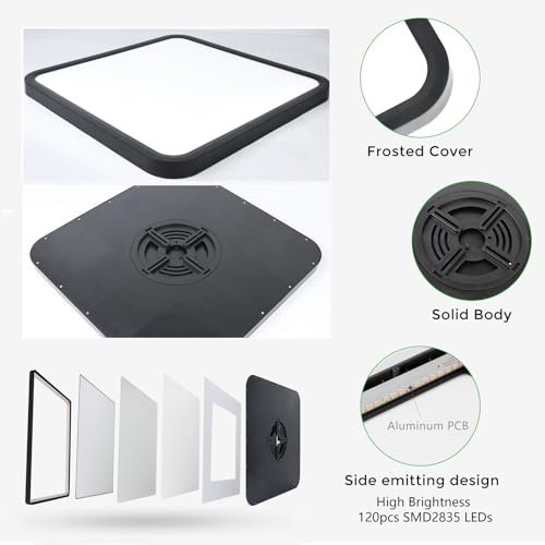 15.7Inch 32W Square LED Ceiling Light Fixtures Flush Mount